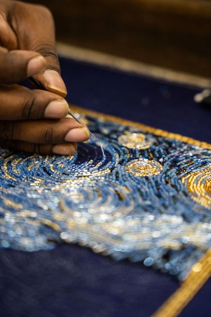 Handcrafted beadwork embroidery by Pratha